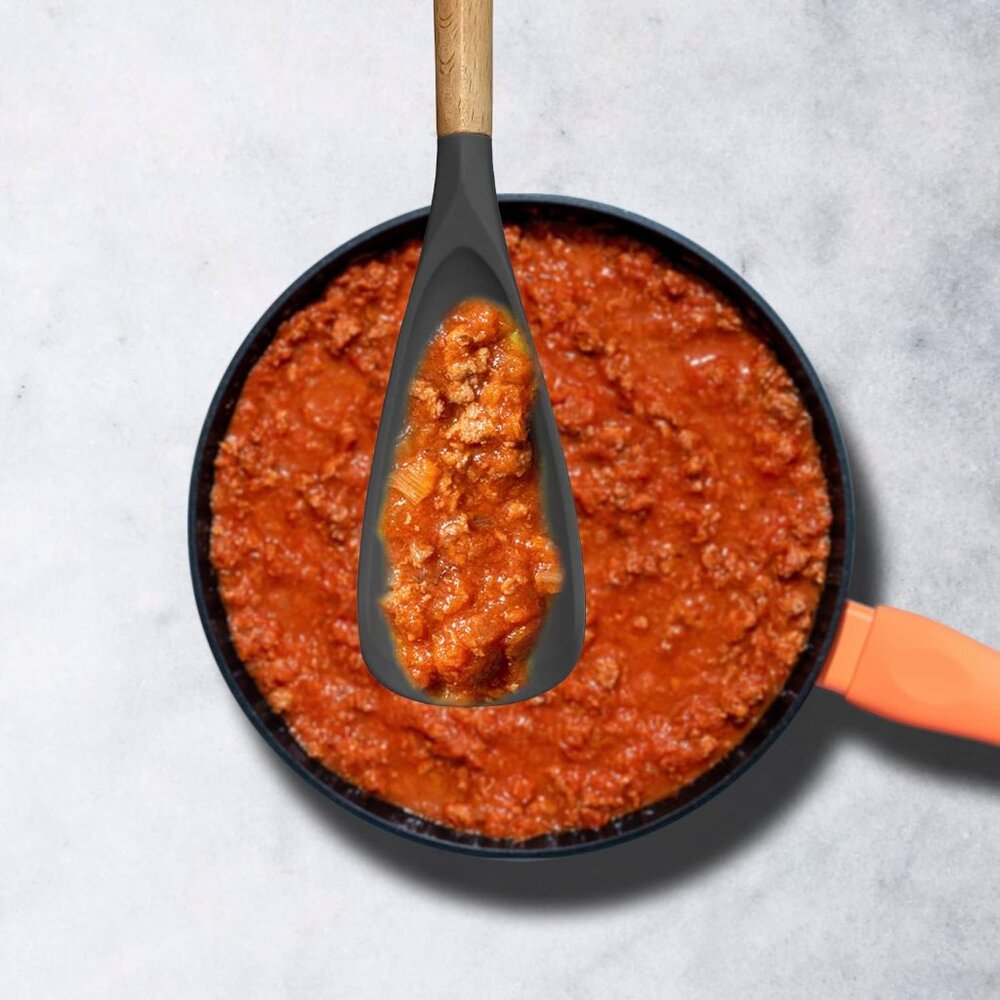 Cooking Spoon for Nonstick Cookwares, Silicone Spoon for Mixing, Scoop, and Scra - Picture 4 of 9